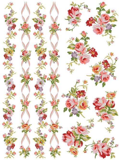 Ditsy Blooms IOD Paint Inlay 12x16 Pad™
