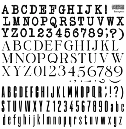Letterpress 12x12 IOD Stamp