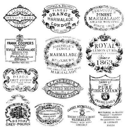 Crockery 12x12 Decor Stamp