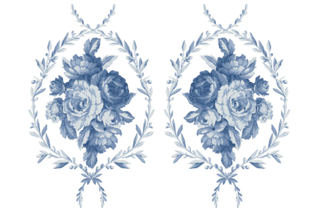 Trompe l'oeil Bleu IOD Paint Inlay 12x16 Pad