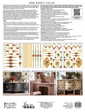 Petite Fleur Red IOD Paint Inlay 12x16 Pad™