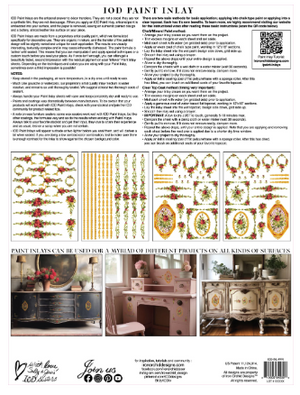 Petite Fleur Red IOD Paint Inlay 12x16 Pad™