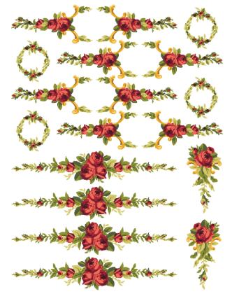 Petite Fleur Red IOD Paint Inlay 12x16 Pad™