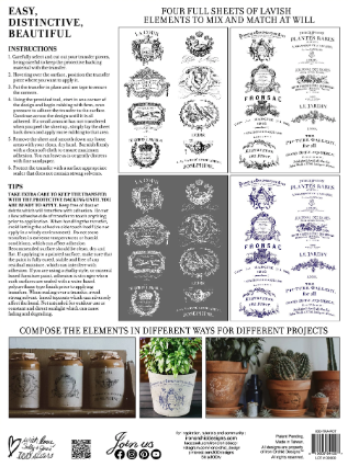 Traditional Pots IOD Transfer 12x16 Pad