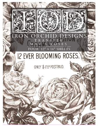 May's Roses IOD Transfer 12x16 Pad