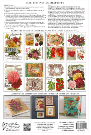 Seed Catalogue IOD Transfer 8x12 Pad