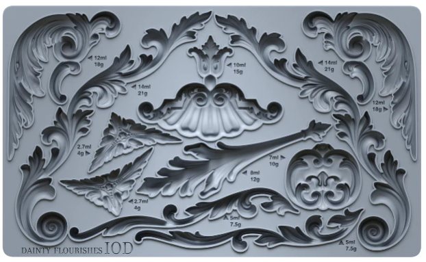Dainty Flourishes 6X10 IOD Mould