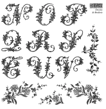 Dessins de Broderie Labels 6x6 IOD Stamp™