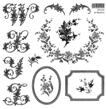 Dessins de Broderie Labels 6x6 IOD Stamp™