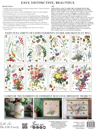Marché des Fleurs IOD Transfer 12x16 Pad™