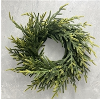 Soft Touch Norfolk Pine Wreath 24'' Light Green