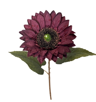 Vintage Fabric Sunflower Stem 27''