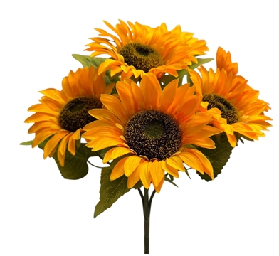 Farm Sunflower Bush X 7 - 18'' Yellow