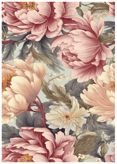 Peaceful Peonies - A1 Rice Decoupage Paper