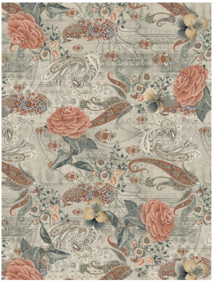 Rose Tapestry - A2 Rice Decoupage Paper