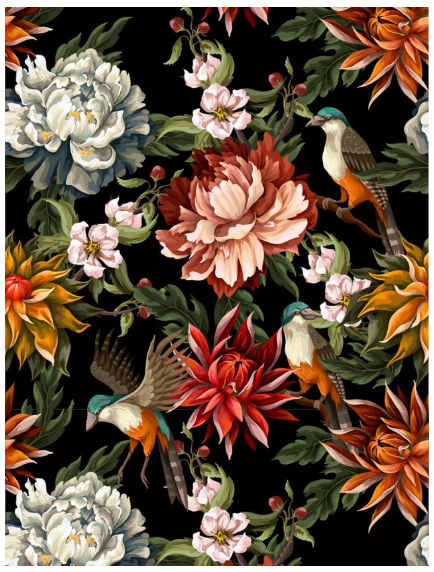 Midnight Garden - A2 Rice Decoupage Paper