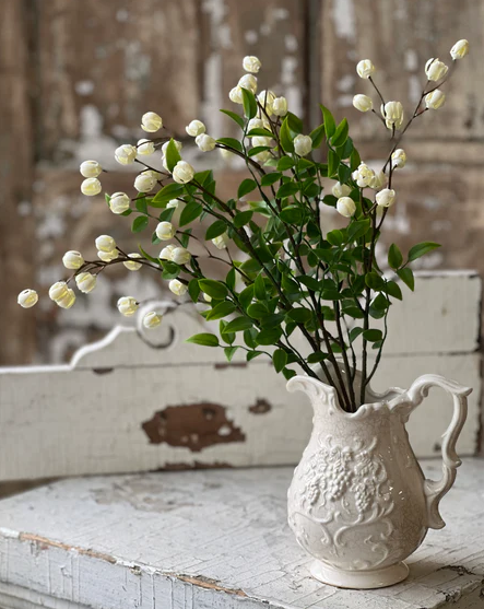 15.5" Billows Buds Bush | Cream