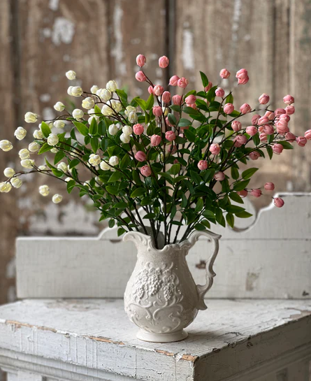15.5" Billows Buds Bush | Cream