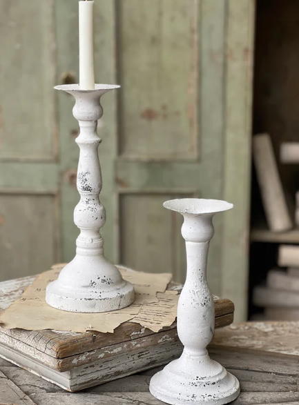 Alette Candle Holder | Cream | 10"