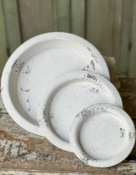 Footed Trays | Cream
