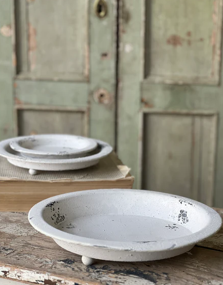 Footed Trays | Cream