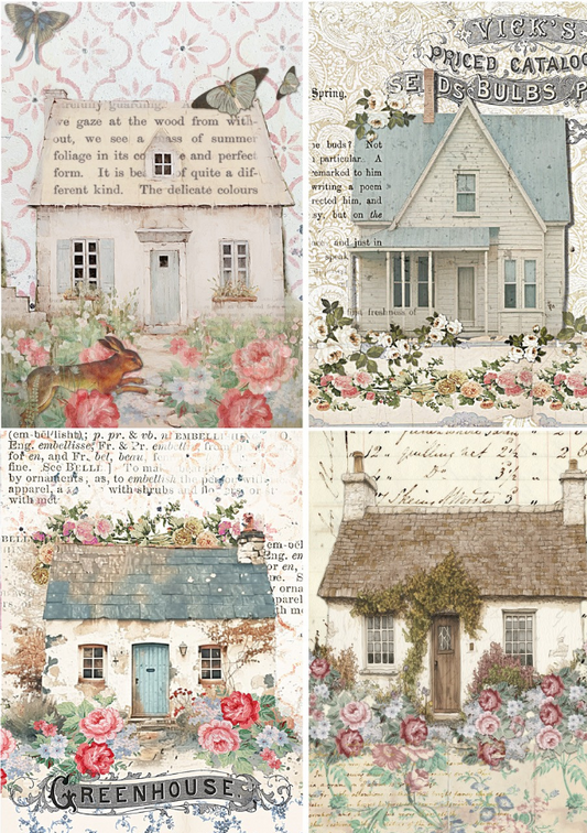 Decoupage Queen: Cottage Collection Set of 4 - Cottages 2026 - ellen j goods
