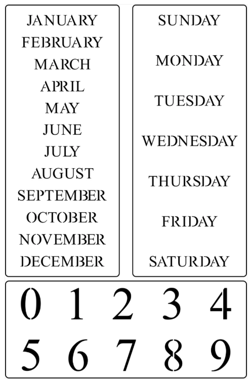 Calendar Block | JRV Stencil