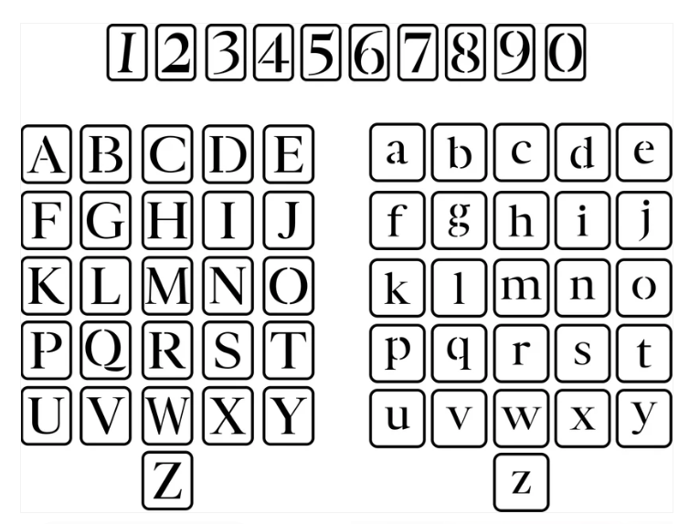 Letter/Number Trio | JRV Stencils