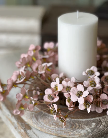 Timeless Blooms Candle Ring | 10" | Blush
