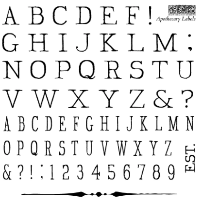 Apothecary Labels 6x6 IOD Stamp™