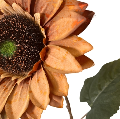 Vintage Fabric Sunflower Stem 27''