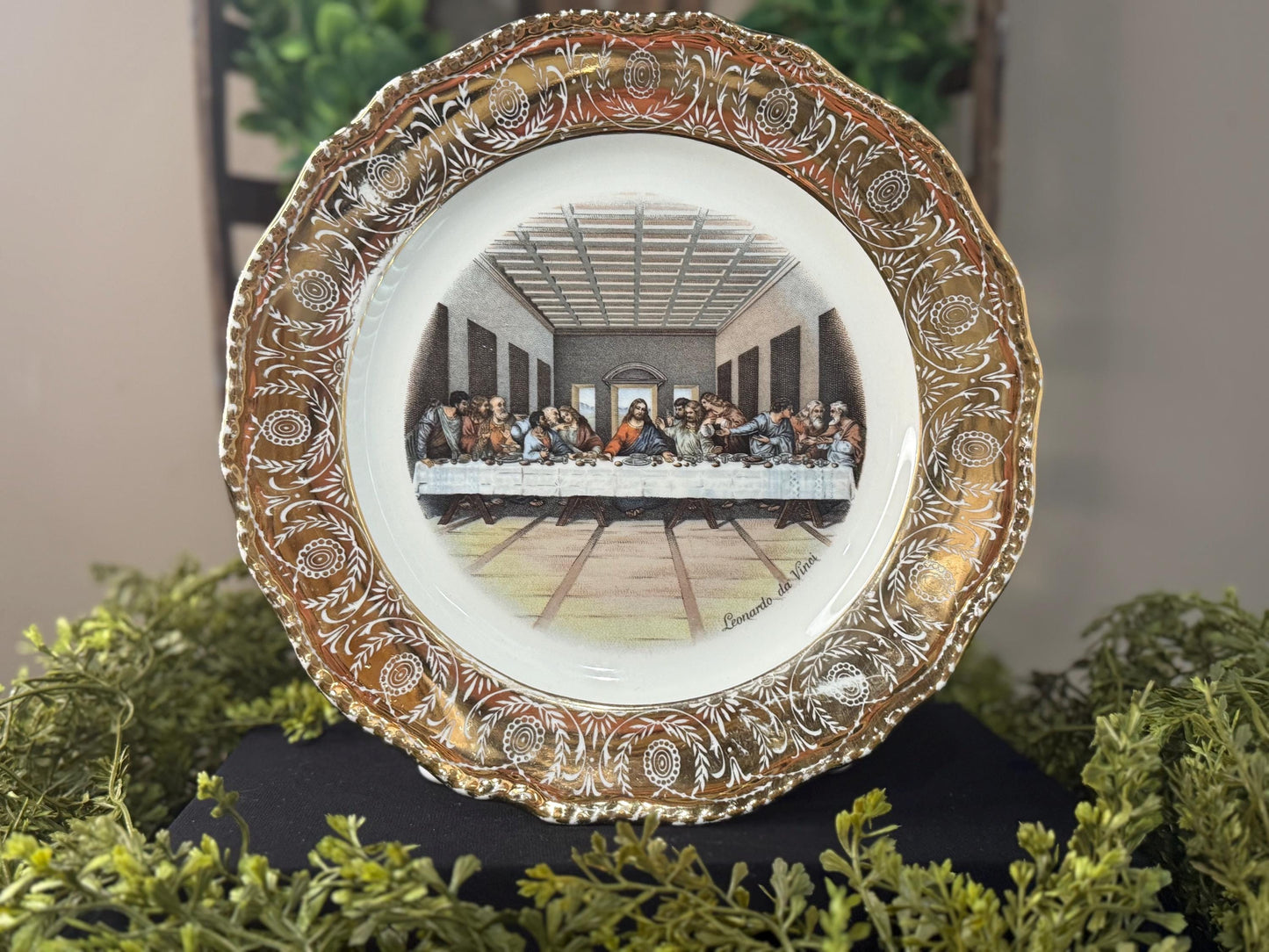 Vintage 22k gold Last Super plate
