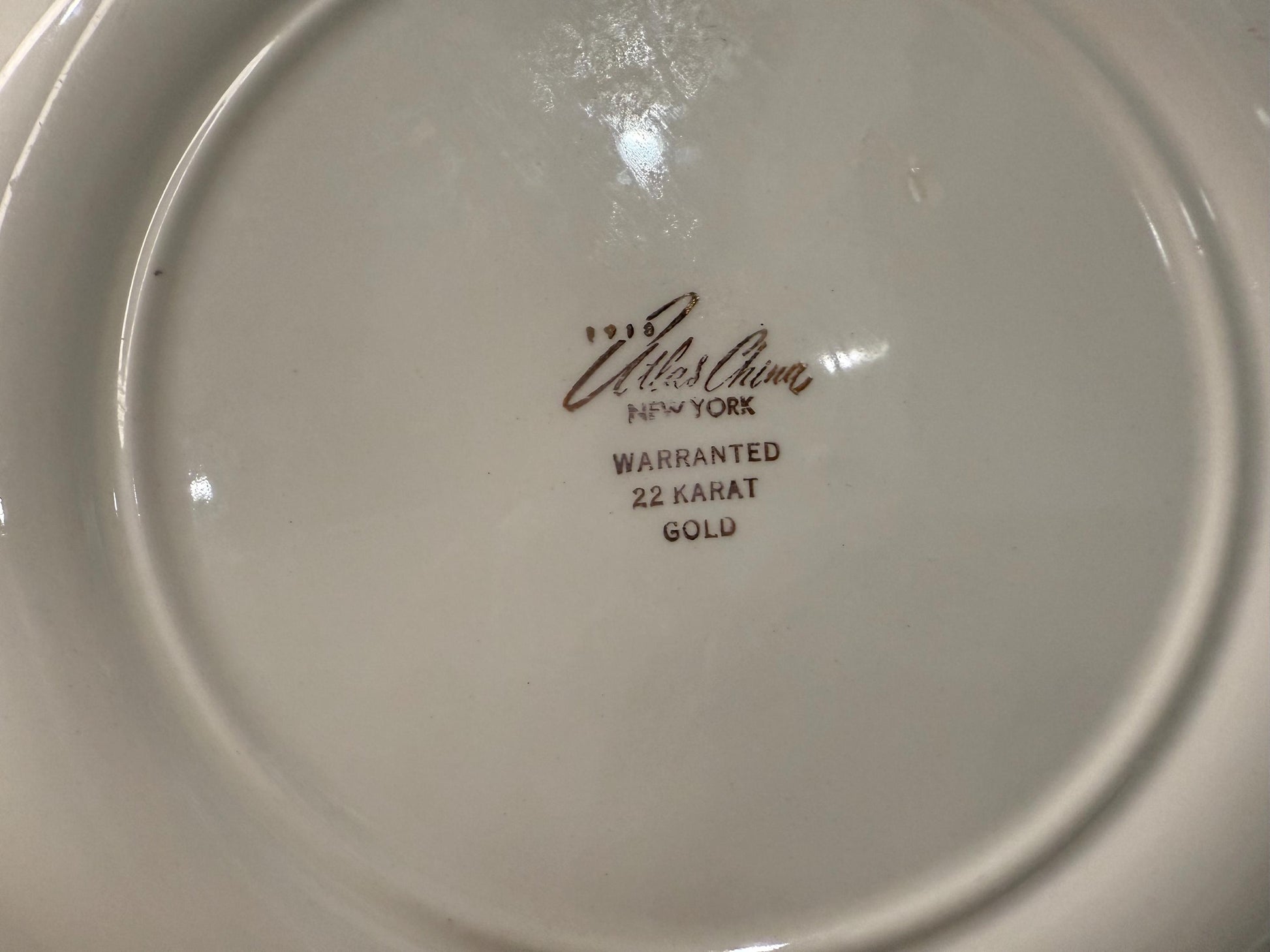 Vintage 22k gold Last Super plate