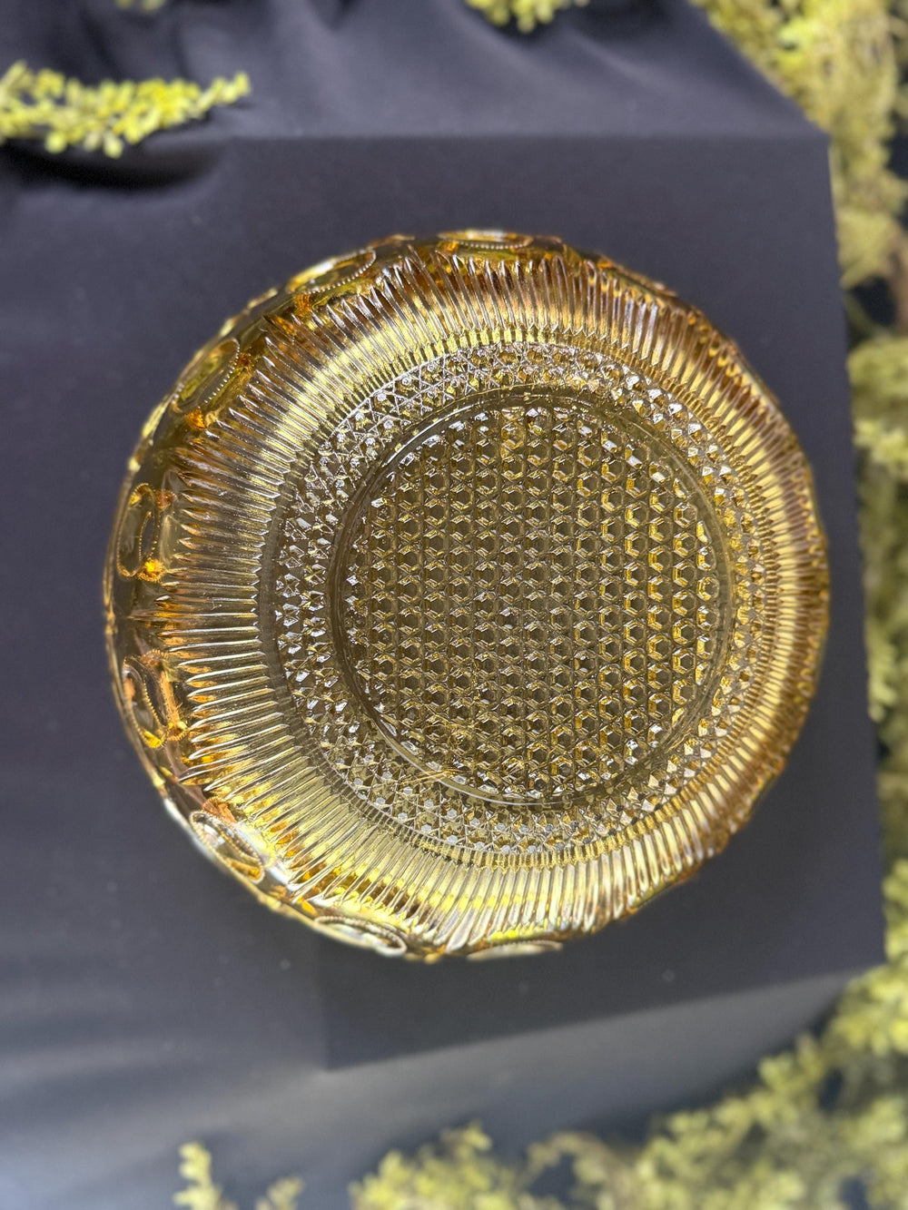 Vintage Bartlett Manhattan Honey Amber Serving Bowl