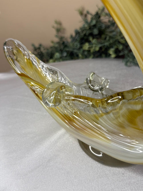 Vintage Hand-blown Art Glass Swan Murano-Style