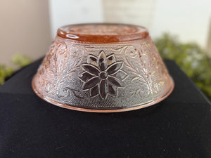 Vintage Indiana Glass pink tiara salad bowl