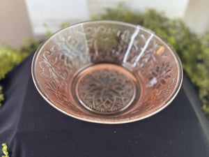Vintage Indiana Glass pink tiara salad bowl