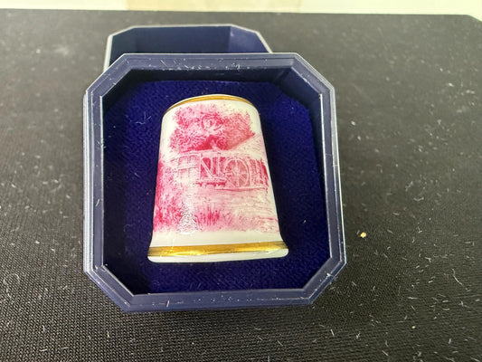 Vintage AK Kasier porcelain thimble in original box