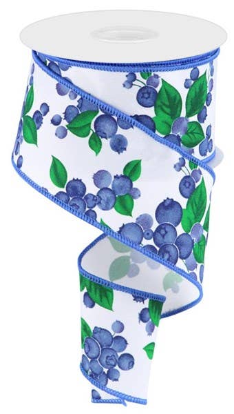 2.5" x 10 yard blueberries ribbon-RGC175327