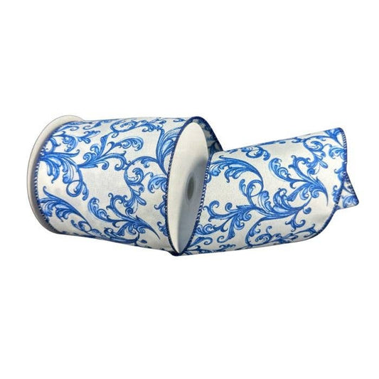WIRED RIBBON CHINOISERIE SWIRLS