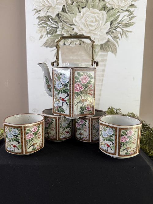 Japanese Andrea by Sadek hexagon teapot and 4 cups