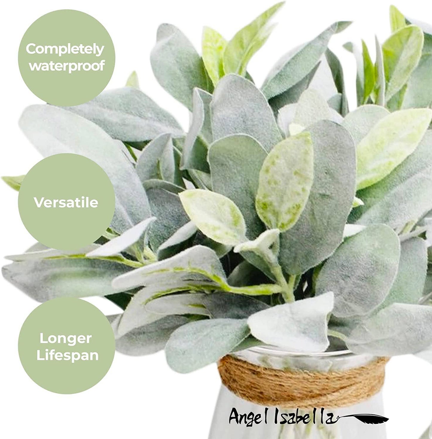 Realistic Flocked Artificial Lamb's Ear