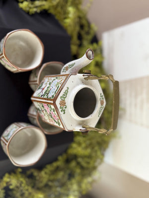 Japanese Andrea by Sadek hexagon teapot and 4 cups