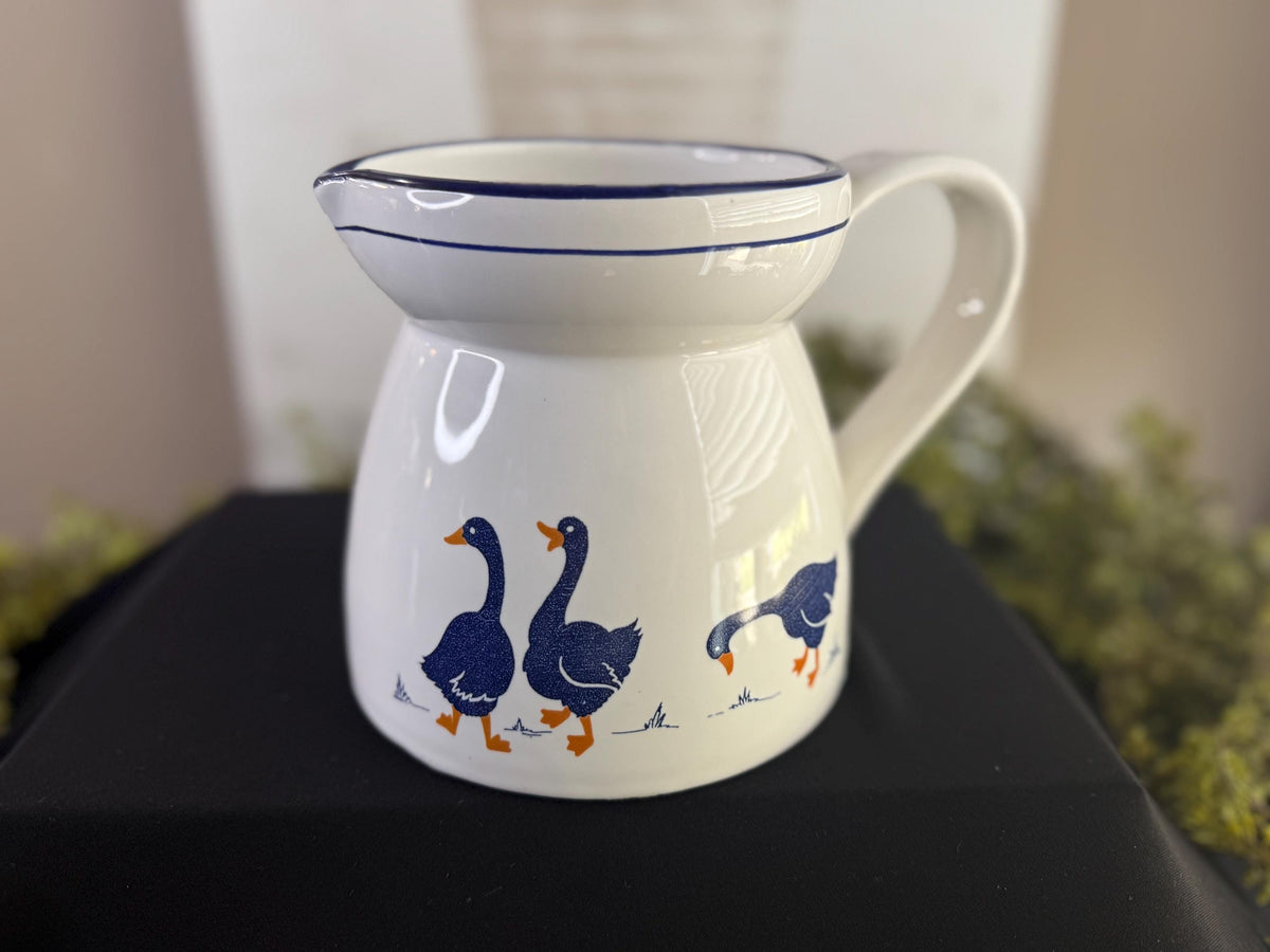 Vintage Rosenthal Netter white & blue geese large pitcher