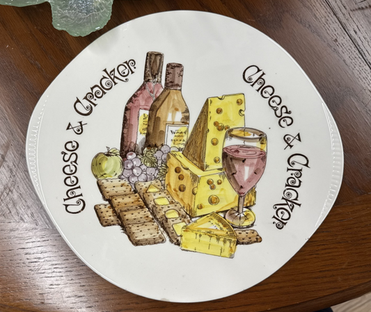 Vintage Porcelain Shafford Cheese and Cracker Charcuterie Dish Plate