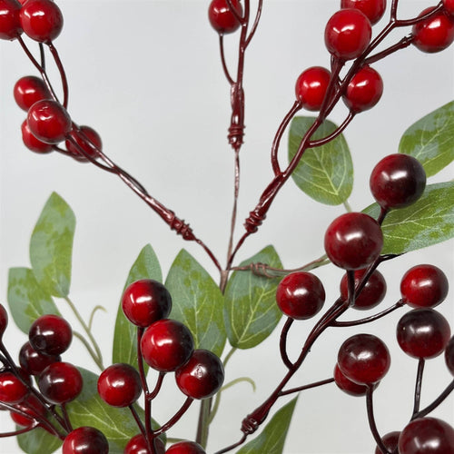 Lodge Berry Pick w/ Leaves 19'' - Deep Red