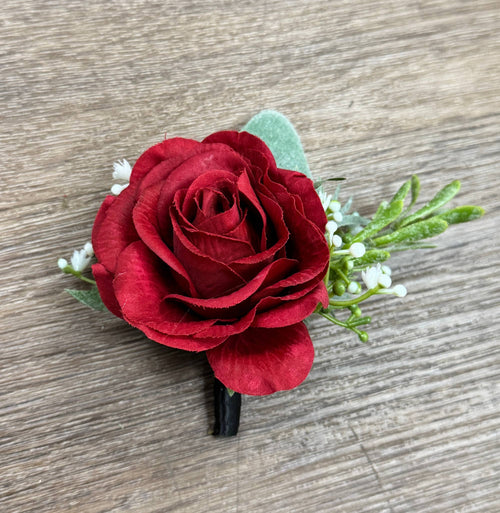 Lifelike Event Boutonniere-Real touch-Pick rose color