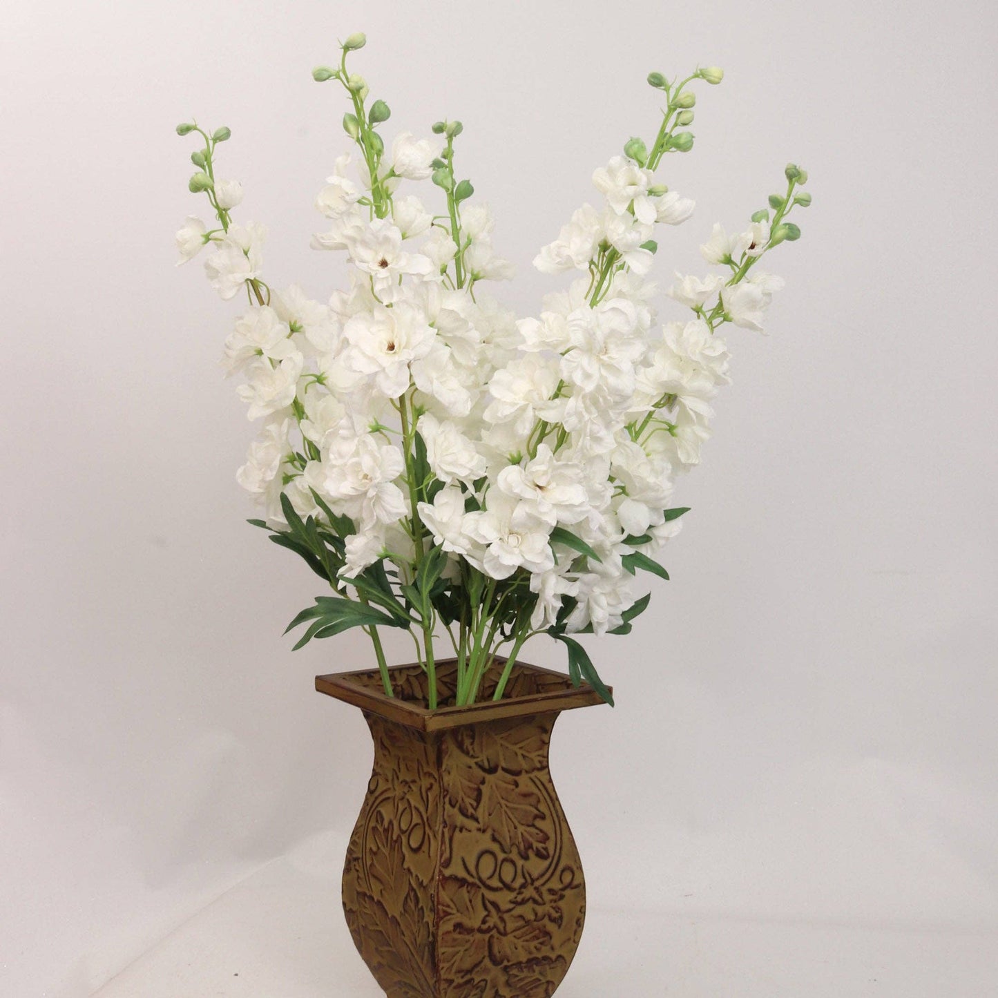 Premium White Delphinium-37" Faux
