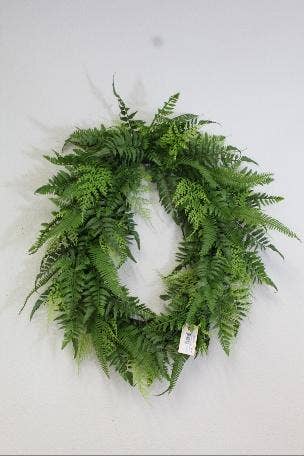 15" MIX FERN OVAL WREATH X 22-GN-225065GN