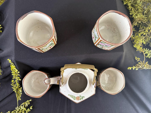 Japanese Andrea by Sadek hexagon teapot and 4 cups